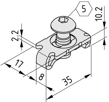 Standard-Fastening Set 8, bright zinc-plated - 0.0.026.07