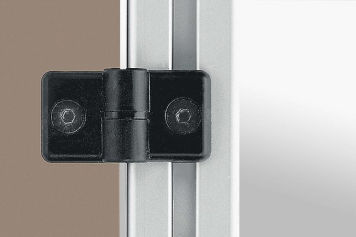Hinge 8 PA, left, black - 0.0.026.10