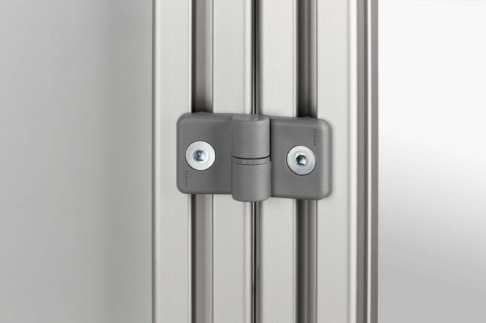 Hinge 8 PA, right, grey similar to RAL 7042 - 0.0.630.89