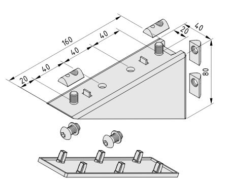 Angle Bracket Set 8 160x80
