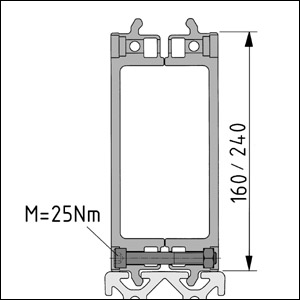  Connection Profile 8 160, natural - 0.0.458.03