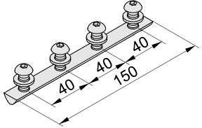  Fastening Set for Angle Bracket 8 160x160 M8 - 0.0.479.96