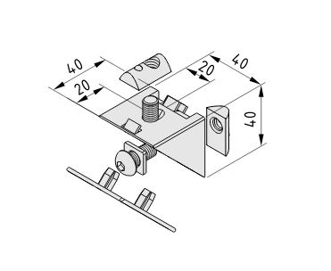Angle Bracket Set X 8 40x40 - 0.0.601.62