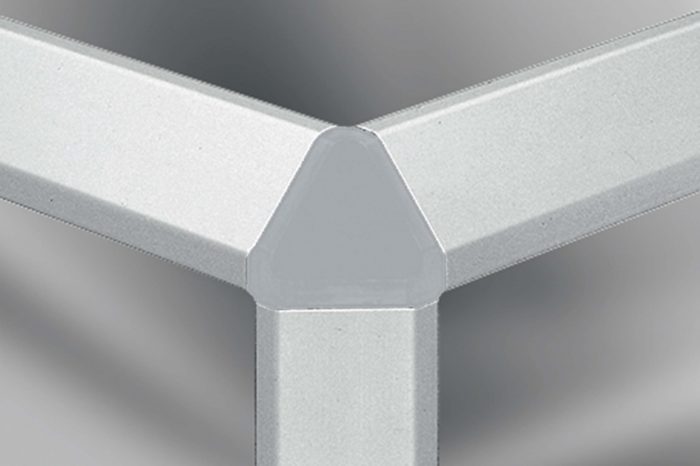 Fastener Cap 8 40x40-45°, grey similar to RAL 7042 - 0.0.628.68