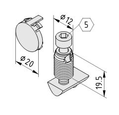 Automatic-Fastening Set 8 NO, stainless - 0.0.669.05