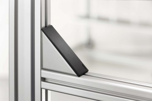 Automatic Angle Bracket Cap 8 80x80, black similar to RAL 9005 - 0.0.669.90