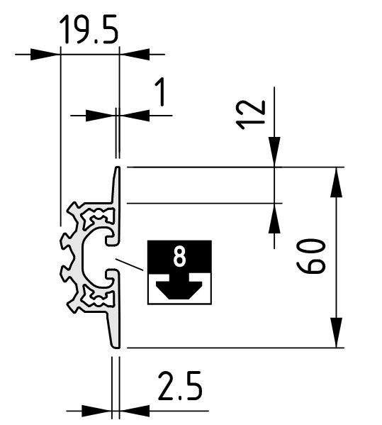 Container Profile D30, natural - 0.0.677.80