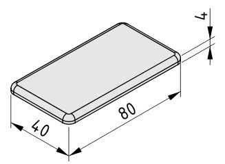 Cap 8 80x40, black - 0.0.026.02
