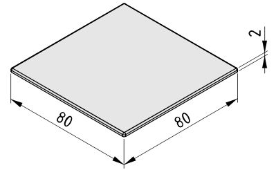 Cap X 8 80x80, grey similar to RAL 7042 - 0.0.489.98
