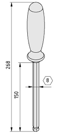 Ball-Headed Key 8 A/F - 0.0.480.34