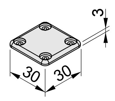 Conduit Cap 30x30, black - 0.0.486.82