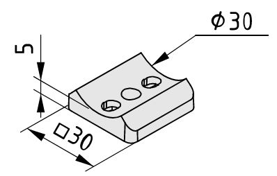 Adapter 6 30x30/D30, natural - 0.0.656.32