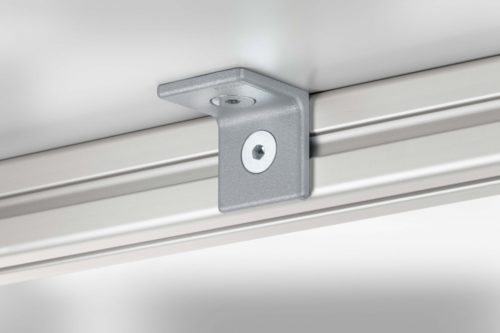 Angle Bracket 8 40 right-angled, white aluminum, similar to RAL 9006 - 0.0.665.53