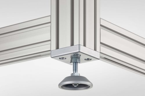 Base Plate 8 80x80, white aluminum, similar to RAL 9006