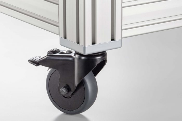 Base Plate 8 80x80, white aluminum, similar to RAL 9006