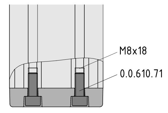 Base Plate 8 80x80, white aluminum, similar to RAL 9006