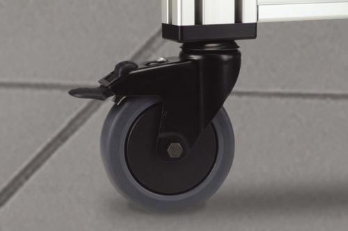 Castor D125 swivel with double-brake ESD - 0.0.418.11