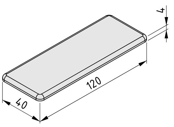 Cap 8 120x40, black - 0.0.418.54