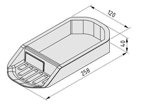 Parts Container 120x40 black