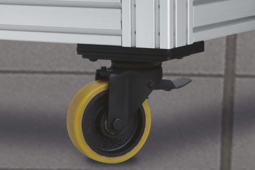 Castor D125 swivel with double-brake, heavy-duty - 0.0.488.39