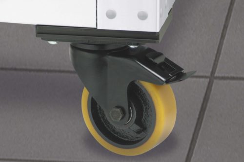 Castor D125 swivel with double-brake N, heavy-duty - 0.0.492.18