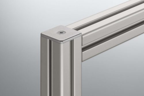 Cap 8 40x40 Zn, white aluminum, similar to RAL 9006 - 0.0.607.06