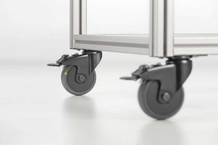 Castor D100 swivel with double-brake 120x40 ESD - 0.0.633.45