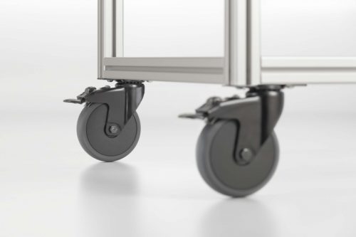 Castor D125 swivel with double-brake 120x40 - 0.0.633.48