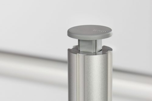 Cap, Profile Tube D30 heavy duty, grey similar to RAL 7042 - 0.0.648.68