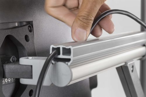 Cable Guide Profile D30, grey similar to RAL 7042 - 0.0.664.72