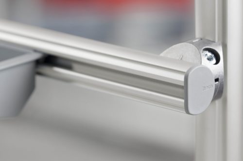 Cap, Profile Tube 8 D30, grey similar to RAL 7042 - 0.0.666.95