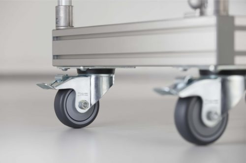 Castor D100 swivel with double-brake 140x110 ESD - 0.0.667.19
