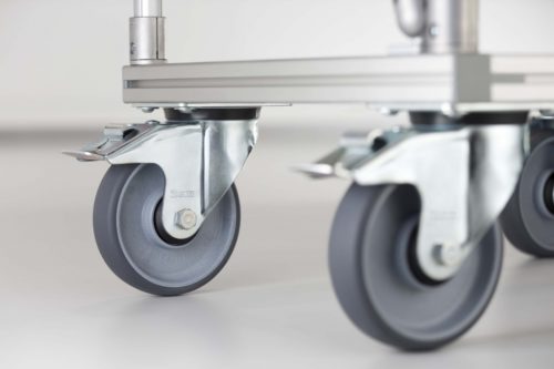 Castor D160 swivel with double-brake 140x110 ESD - 0.0.667.32