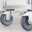 Castor D160 swivel with double-brake 140x110 ESD - 0.0.667.32