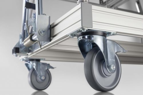 Castor D200 swivel with double-brake 140x110