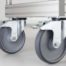 Castor D200 swivel with double-brake 140x110 ESD - 0.0.667.38