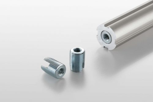 Threaded Insert, Profile Tube D30 heavy duty , bright zinc-plated