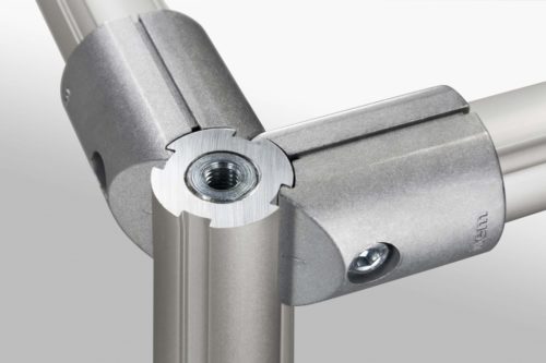 Threaded Insert, Profile Tube D30 heavy duty M8, bright zinc-plated - 0.0.672.18