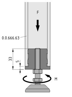 Threaded Insert, Profile Tube D40 Al, natural