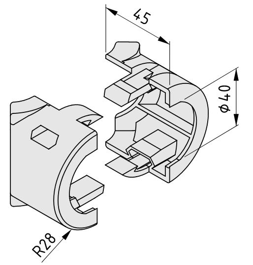 Protective Cover R28 for Fastener D30