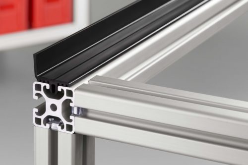 Slide Strip 8 with Side Guide H24 ESD, black - 0.0.677.58