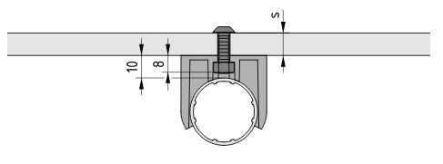 Tube Clamp D30, grey similar to RAL 7042 - 0.0.630.83