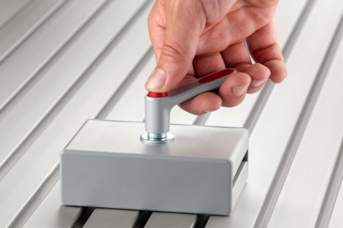 Clamp Lever, white aluminum