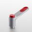 Clamp Lever Pi 50 M6, white aluminum, similar to RAL 9006 - 0.0.684.66