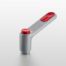 Clamp Lever Pi 60 M6, white aluminum, similar to RAL 9006 - 0.0.684.69
