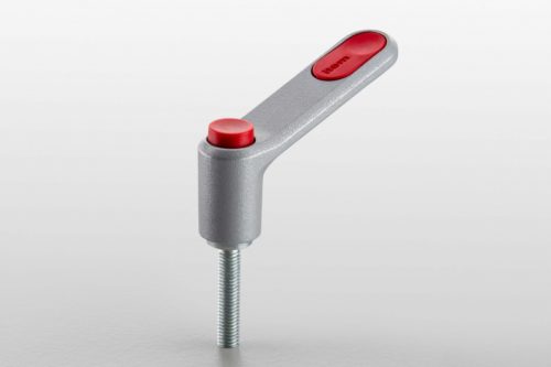Clamp Lever Pi 60 M8x16, white aluminum, similar to RAL 9006 - 0.0.684.70