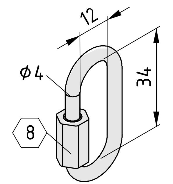 Cable End Link D12-34 - 0.0.686.02