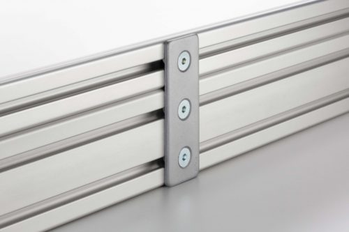 Bracket 8 120x40 flat, white aluminum, similar to RAL 9006 - 0.0.687.82