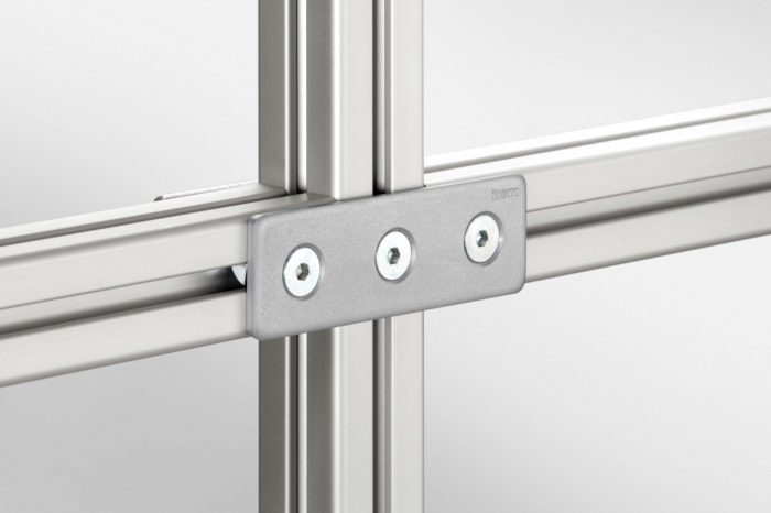 Bracket 8 120x40 flat, white aluminum, similar to RAL 9006 - 0.0.687.82