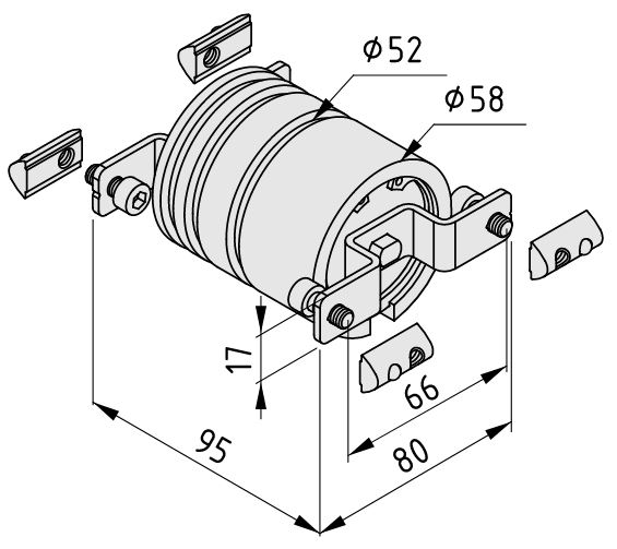 Braking Roller Set D52-95 M6 - 0.0.688.23